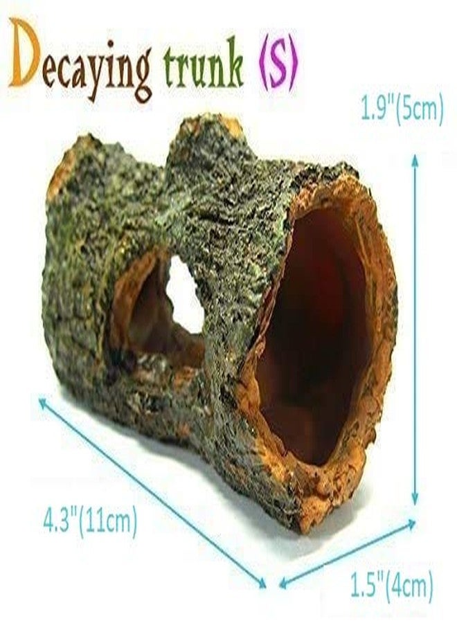 CORISRX Betta Log Decaying Trunk 4.3 inches Driftwood Decor - Small Wooden Fish Tank Freshwater Decorations Aquarium Ornament Tree Plants Wood - Image 4